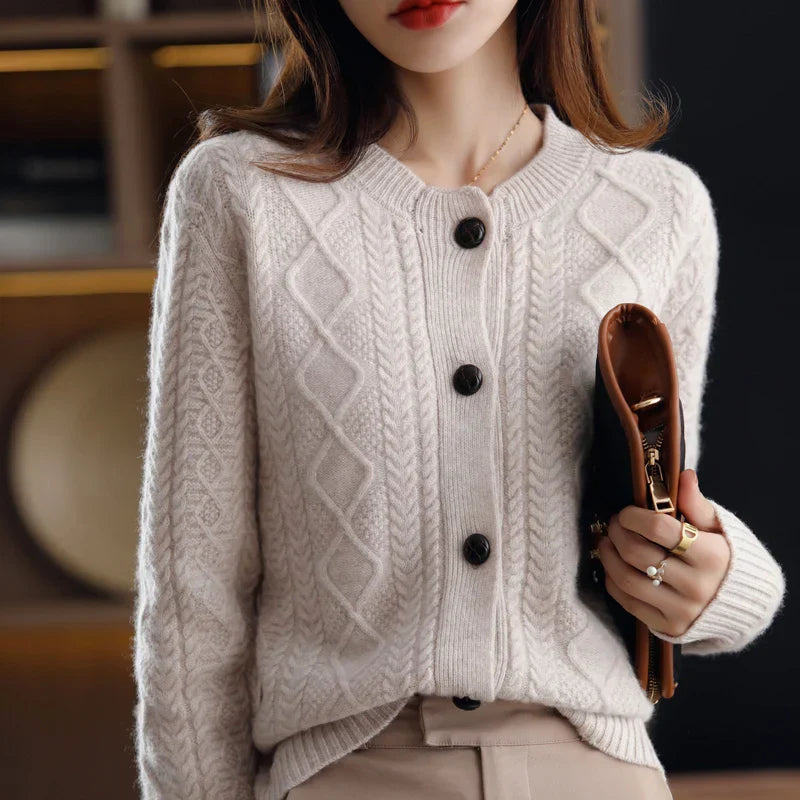 | Cable Cashmere Cardigan