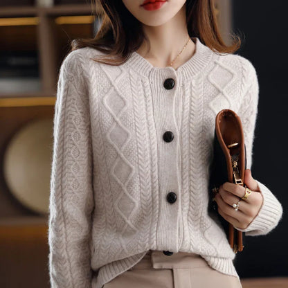 | Cable Cashmere Cardigan