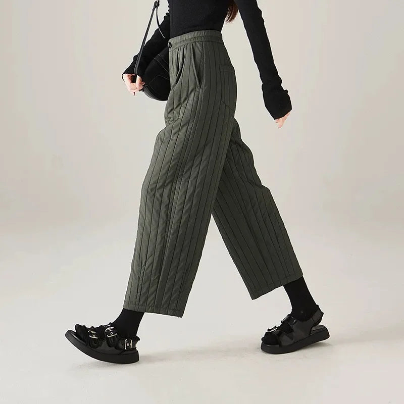 | Cotton Wide-Leg Pants