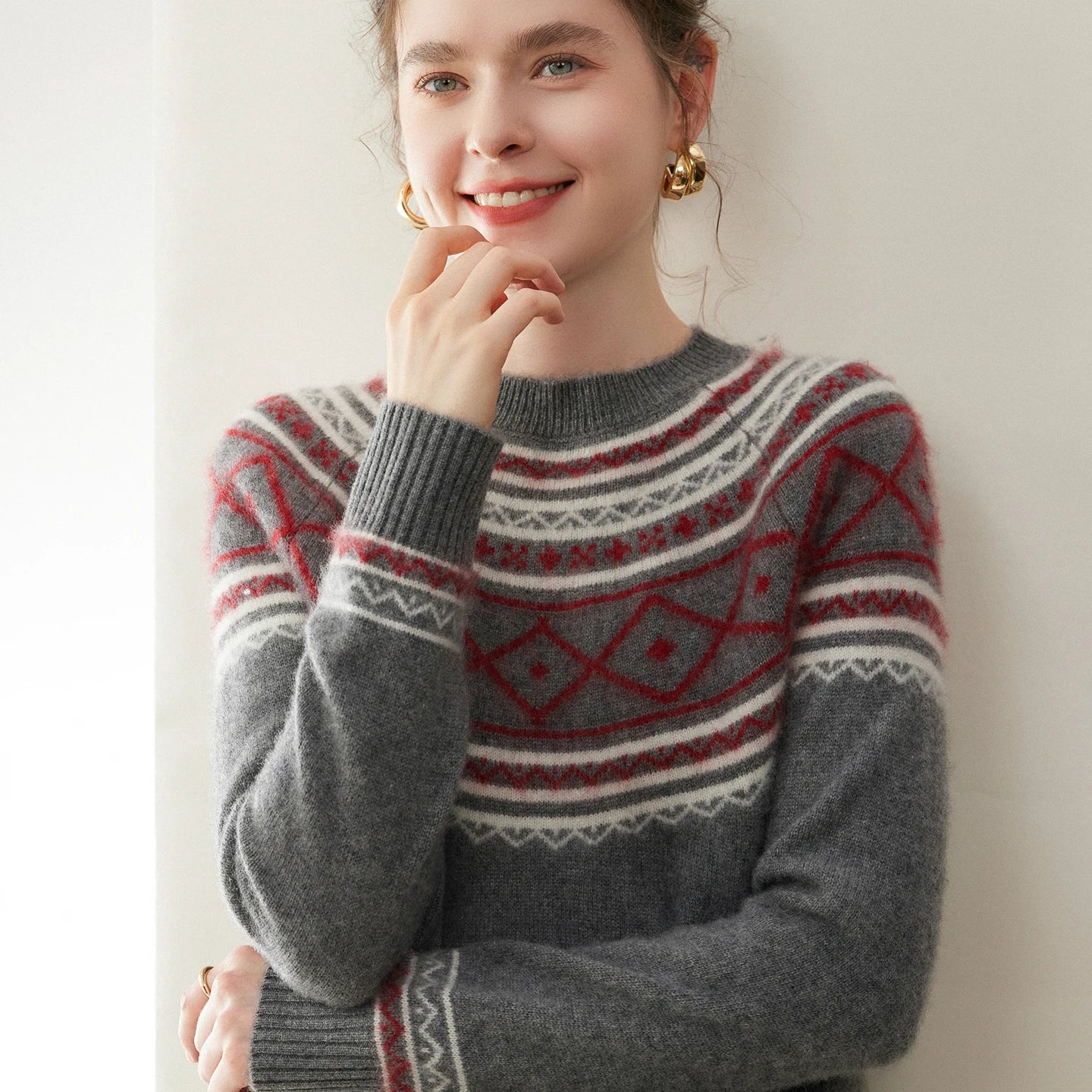 | Alpine Jacquard Cashmere Knit