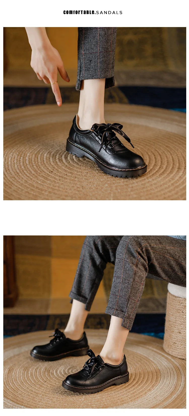 | 100% Leather Oxford Shoes