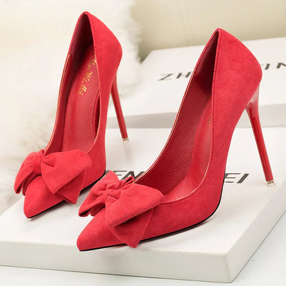 Suede Stiletto Heels for Women - Fashionable Office Shoes