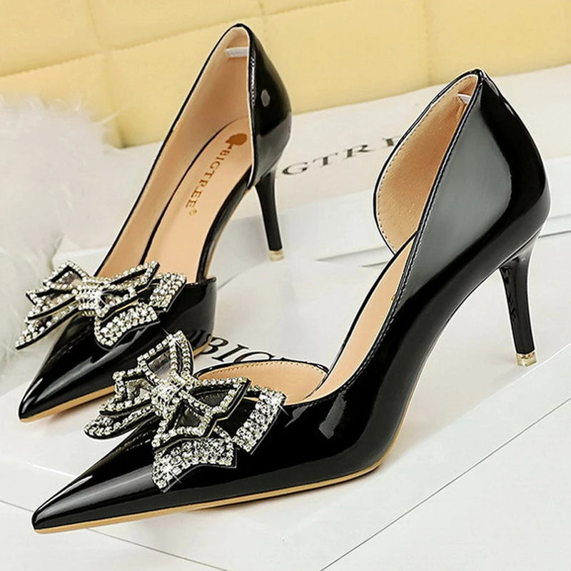 Red Patent Leather Women Pumps High Heels