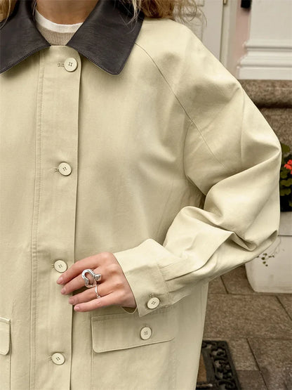 Trench Patchwork High Waist Coat