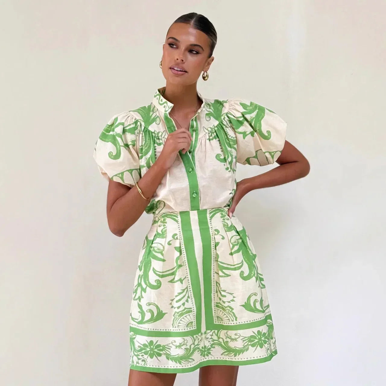 | Linen Floral Cocktail Dress