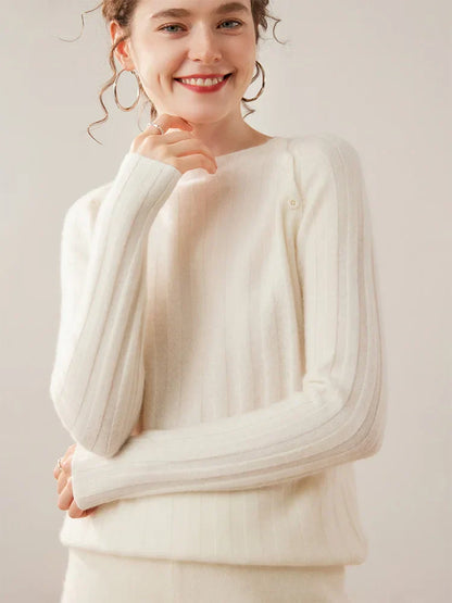 | Buttoned Cashmere Sweater