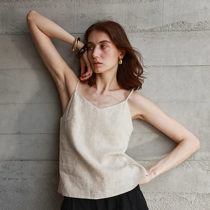 | Linen V-Neck Camisole Top