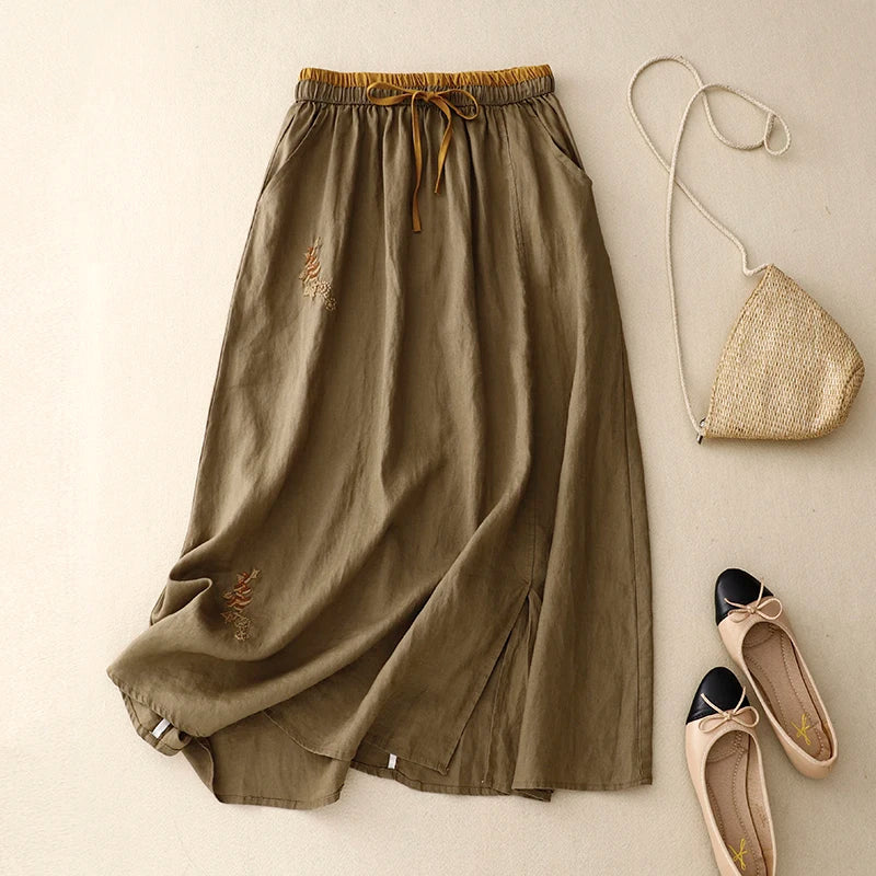 | 100% Linen Skirt
