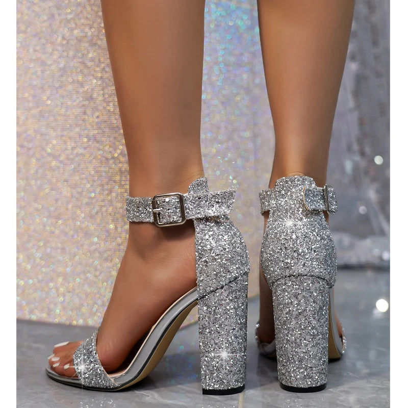 GLADIATOR Sandals Women Summer Square Heel Design