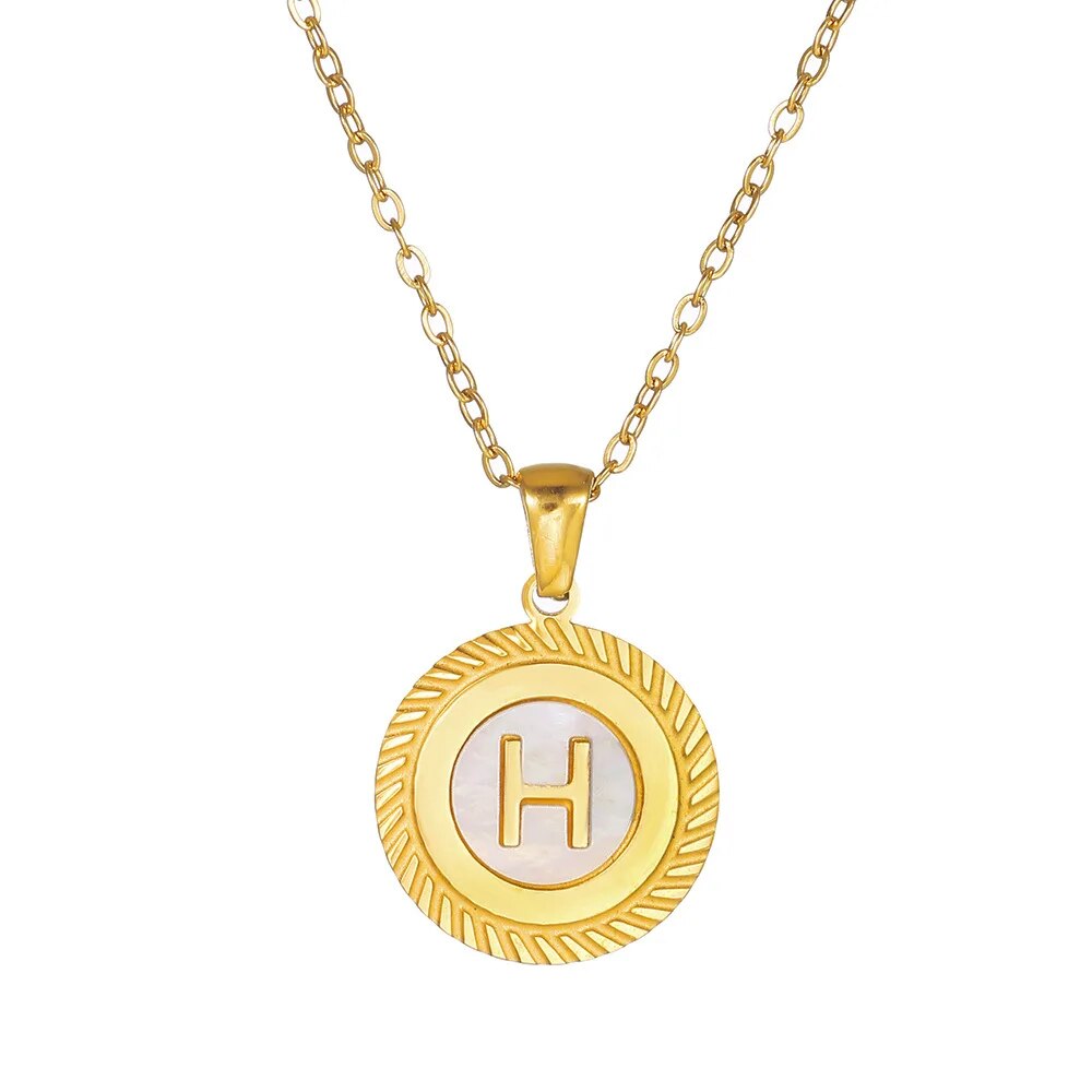 Round Mini Initial Necklace