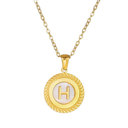 Round Mini Initial Necklace