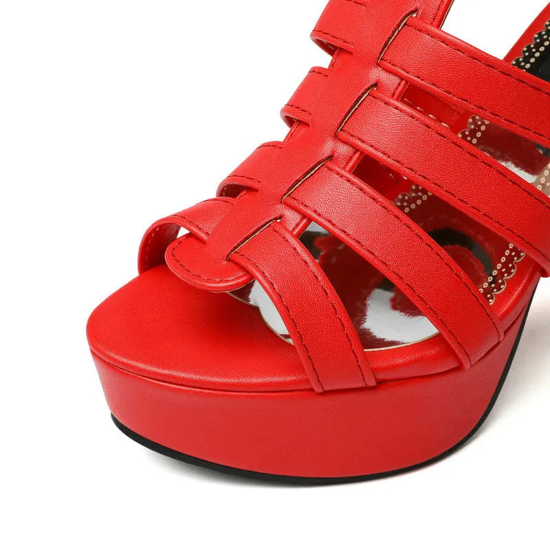 | Strapped Platform Heels
