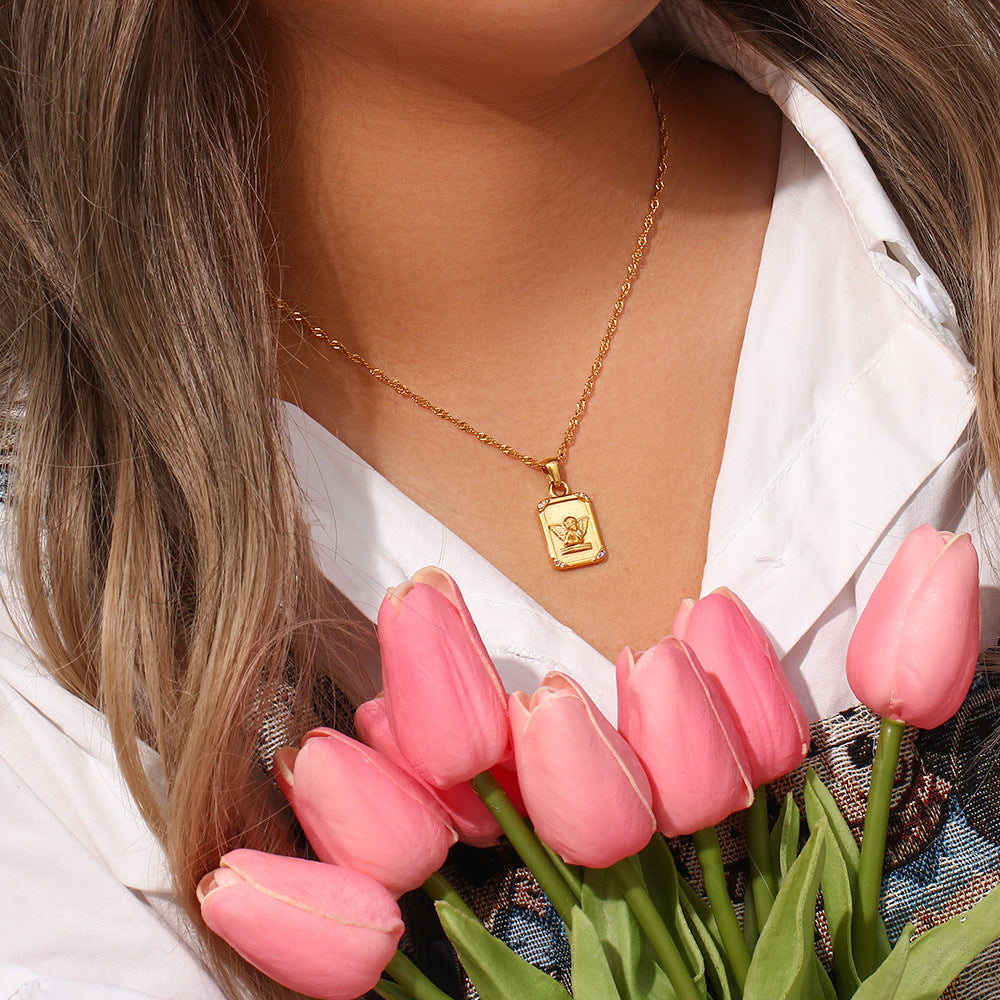 Seraphina Angel Gold Necklace