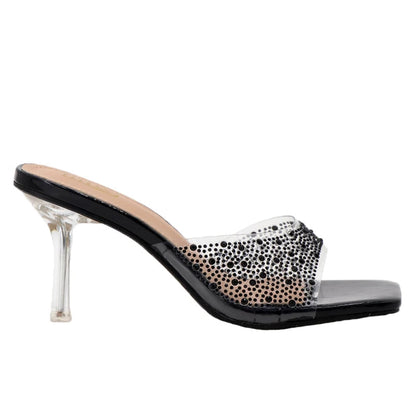 Summer Rhinestone Thin Heel High Heel Sandals Luxury Designer 8.5CM