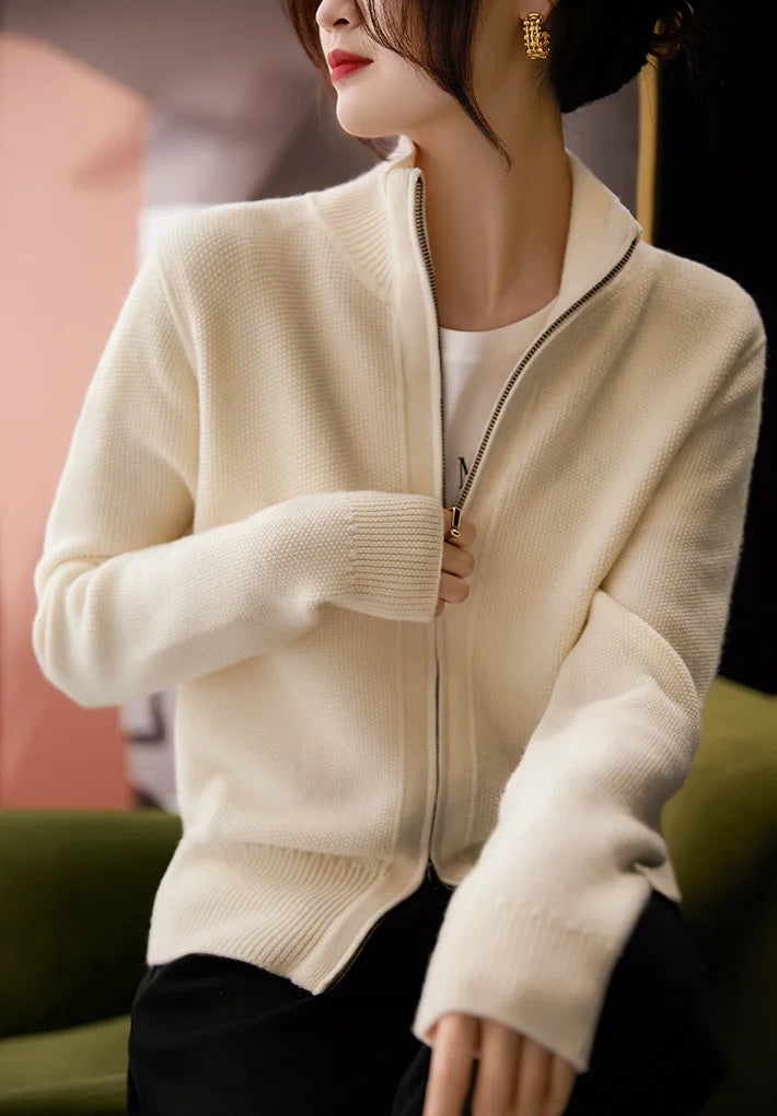 | Wool Zip Cardigan