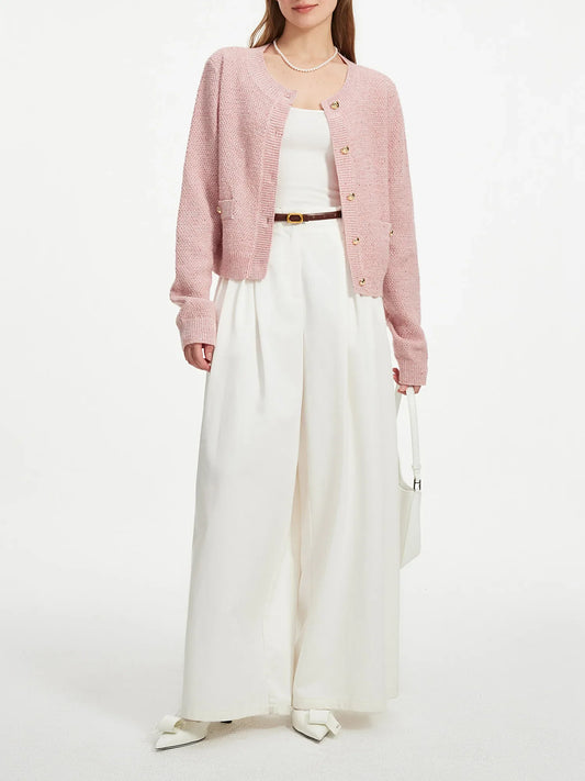 Round Neck Casual Knit Autumn Cardigan
