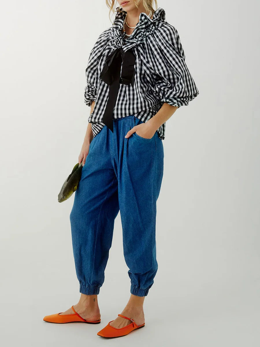 | Puffed Cotton Blouse