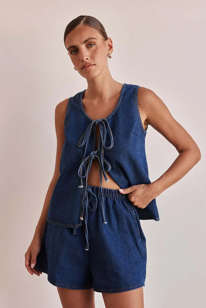 | Denim Tie Set