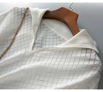 | Knit Top in Diamond Pattern