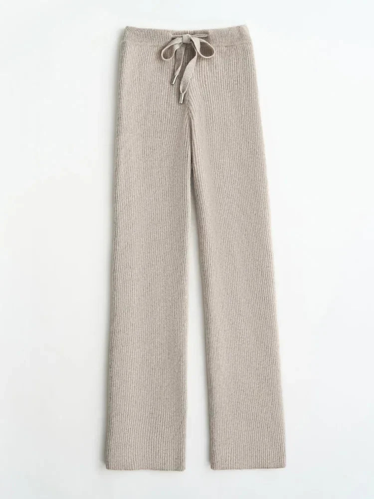 | Wool Knitted Wide Leg Pants