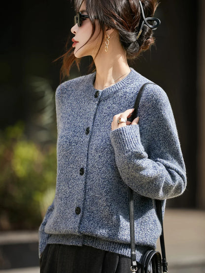 | Chunky-Knit Alpaca-Blend Cardigan