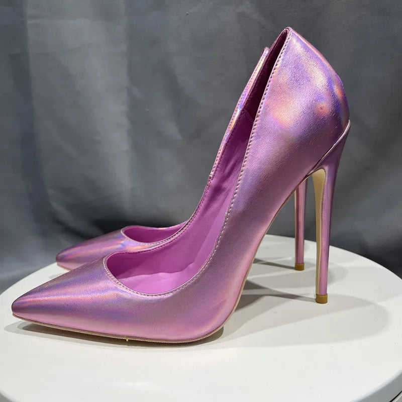 Pink Matte Women Sexy Pointy Toe High Heel Event Party Wedding Bridal Shoes