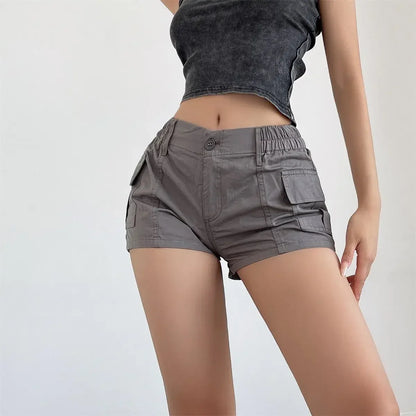 Striped Knit Low-Rise Short