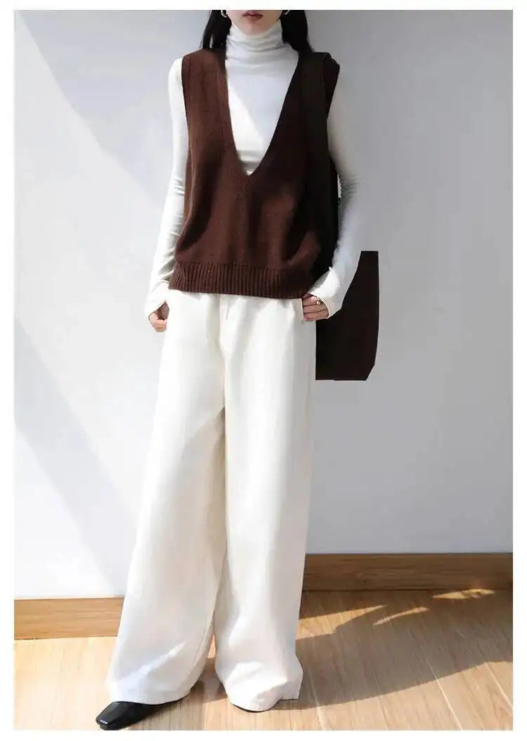 | Deep-V Wool Vest