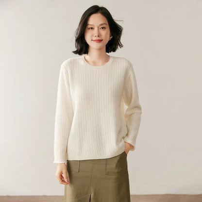 | Ribbed Cashmere Crewneck