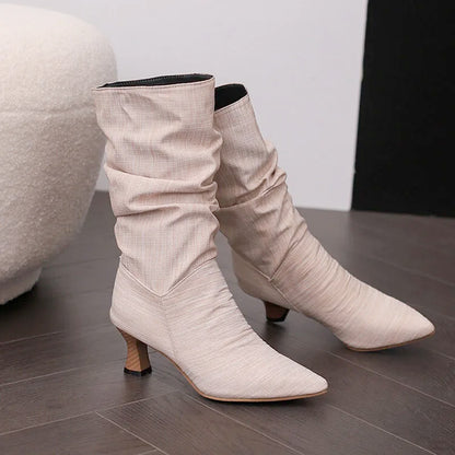 | Mid-Calf Heel Boots