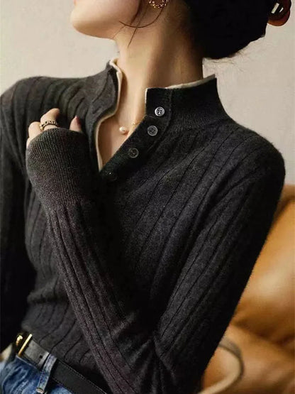 | Ribbed Wool Polo