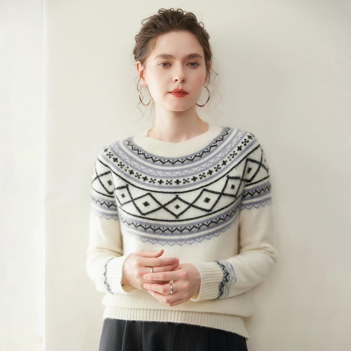| Alpine Jacquard Cashmere Knit