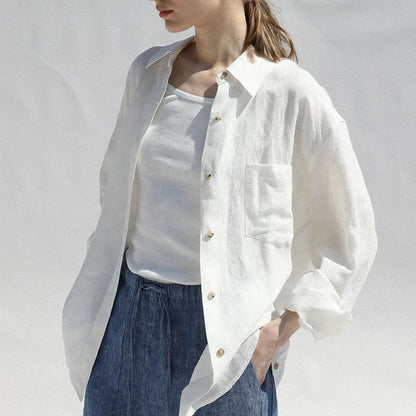 | Oversized Linen Blouse