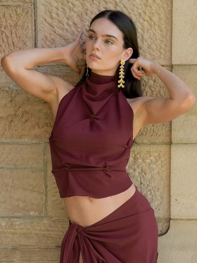| Tie-Back Halter Top