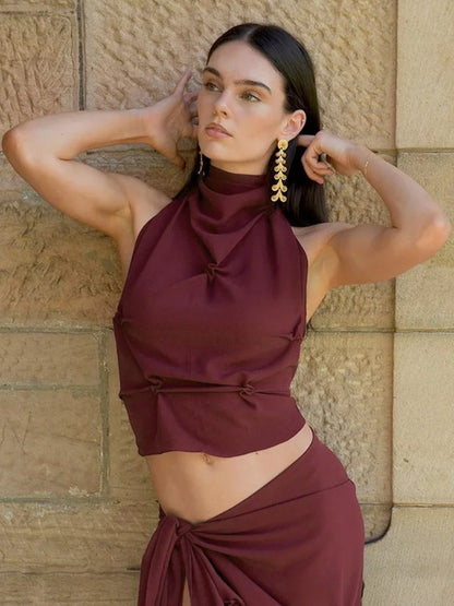 | Tie-Back Halter Top