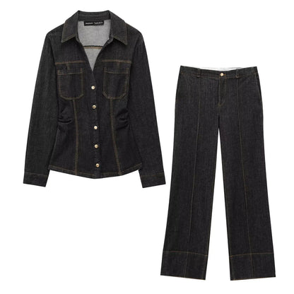 | Button Denim Set