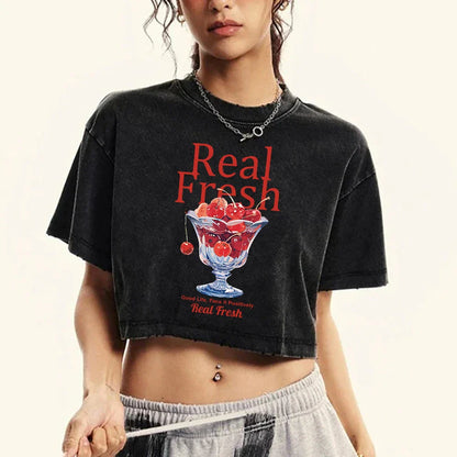 Cherry Cup Washed Slim Fit T-shirt