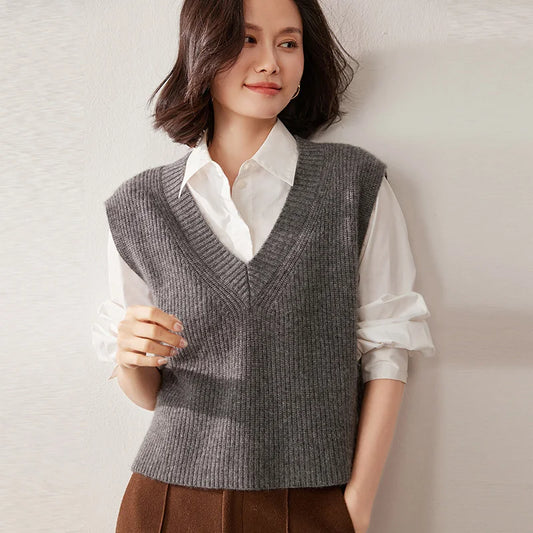 | Ribbed Cashmere Vest