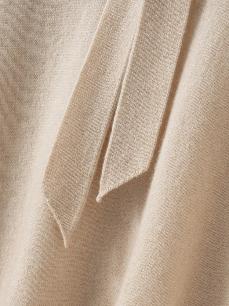 | Cashmere Pullover with Scarf Collar