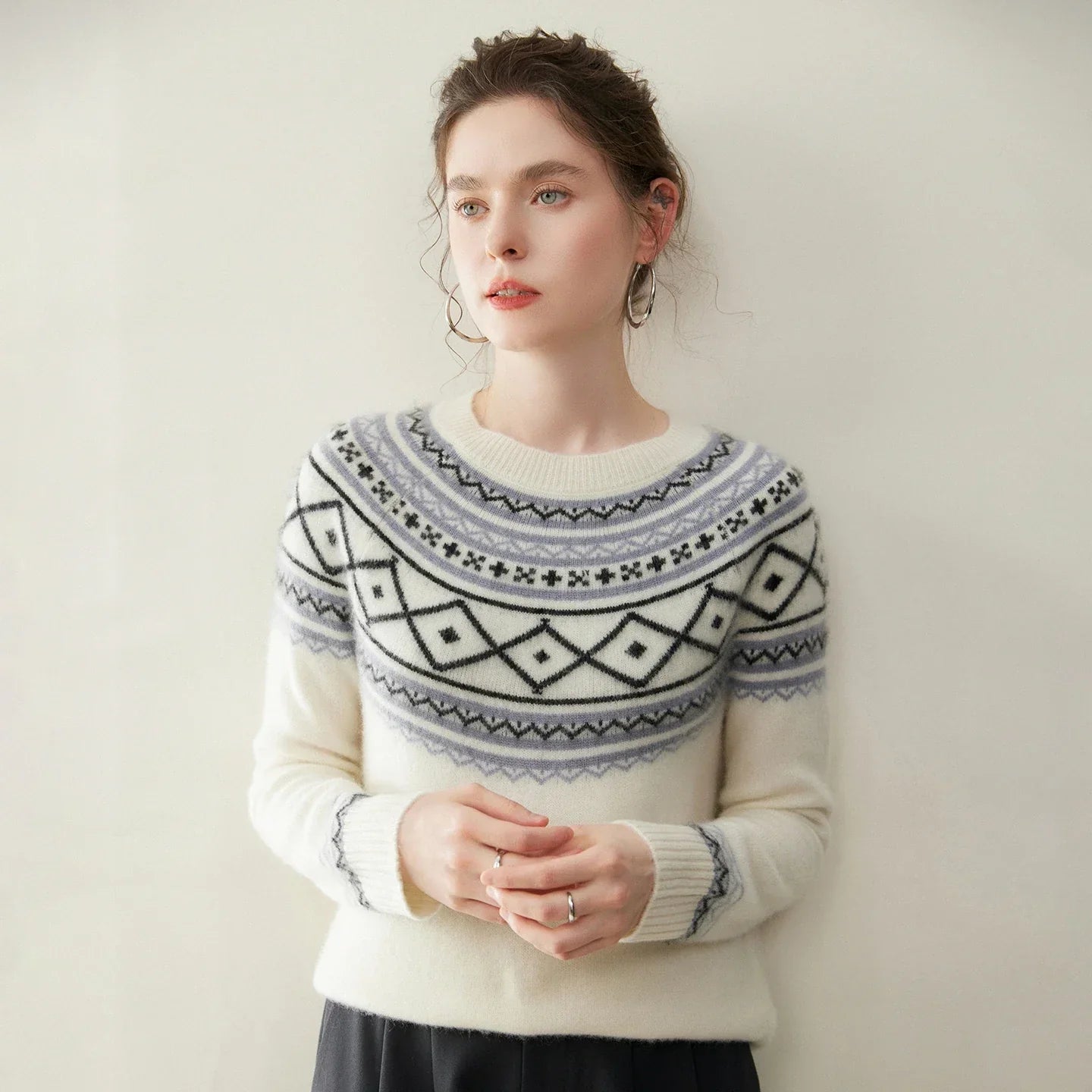 | Alpine Jacquard Cashmere Knit