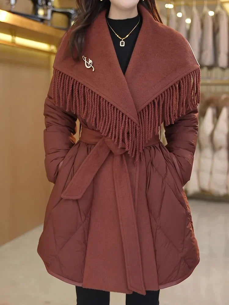 | Fringe Down Coat