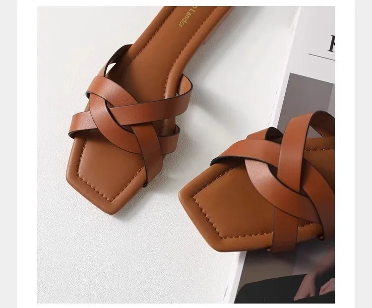 | Woven Slide Sandals