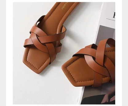 | Woven Slide Sandals