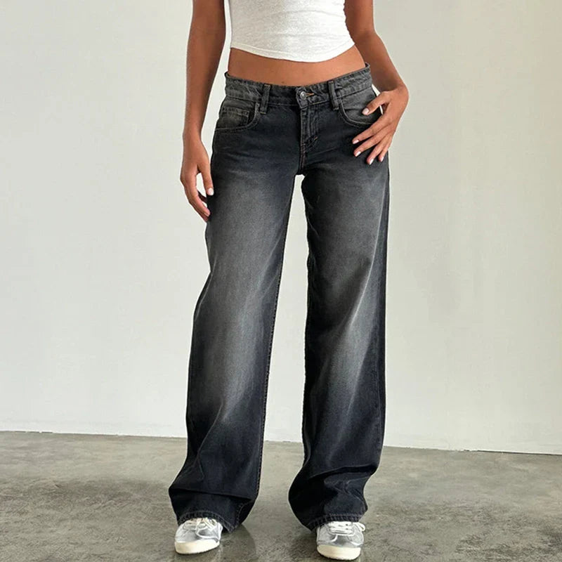| Low-Waist Denim Pants