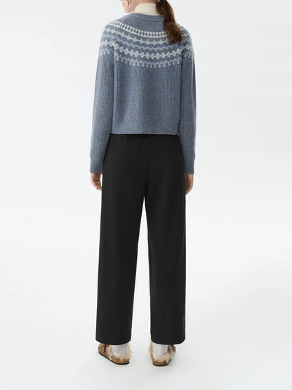 Vintage Jacquard Knit Winter Cardigan