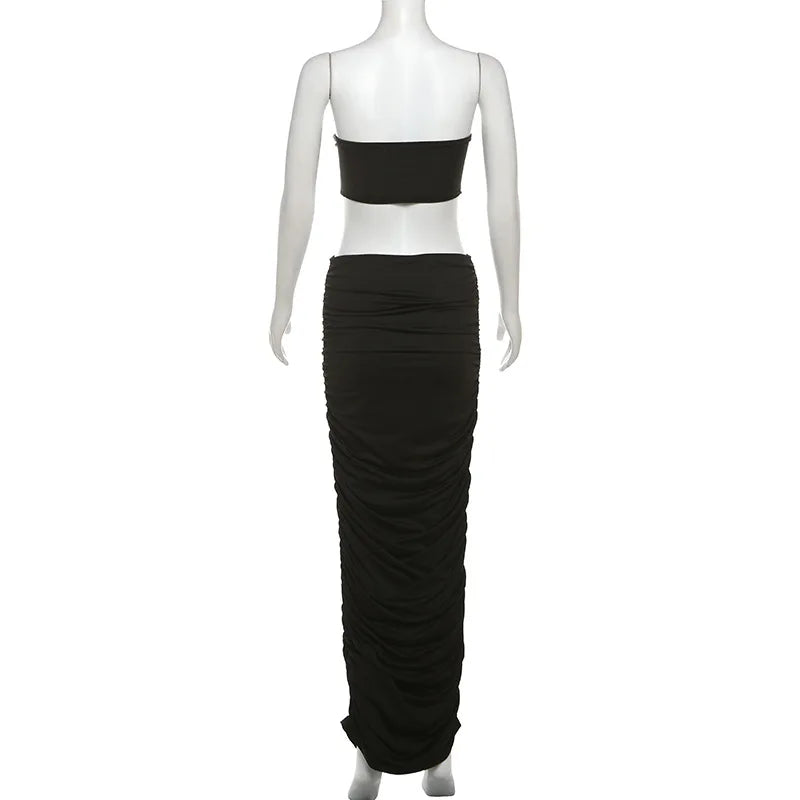 Mesh Splicing Corset Long Dress