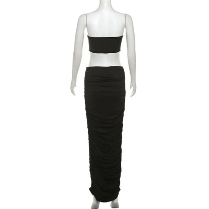 Mesh Splicing Corset Long Dress