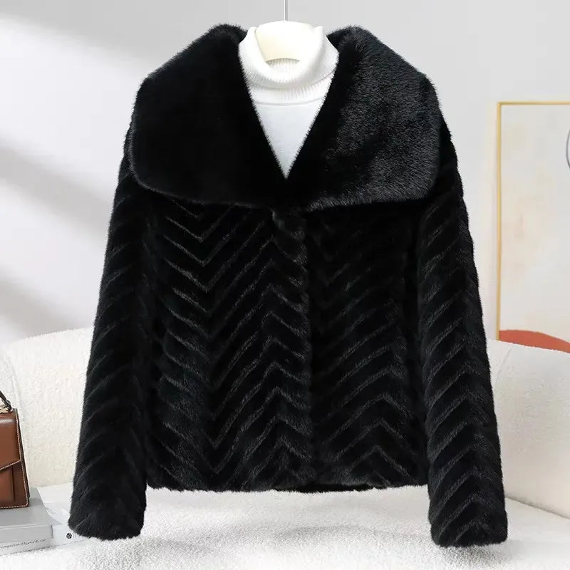 | Faux Mink Jacket