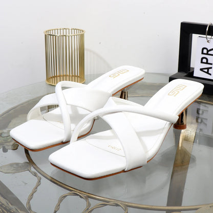 Summer High-end Fashion Hollow Heel Sandals - 5CM