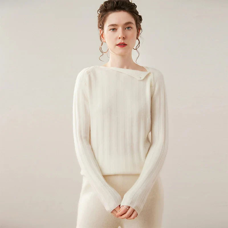 | Buttoned Cashmere Sweater